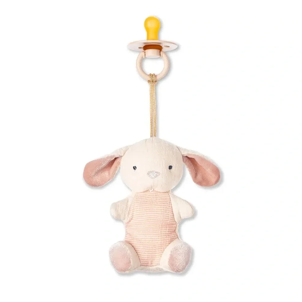 Itzy Ritzy Bitzy Pal Natural Rubber Pacifier & Lovey - Bunny